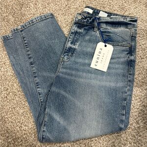 Botique Women’s High Rise Crop Mom Jean